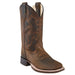 Children's Distressed Brown Square Toe Cowboy Boot