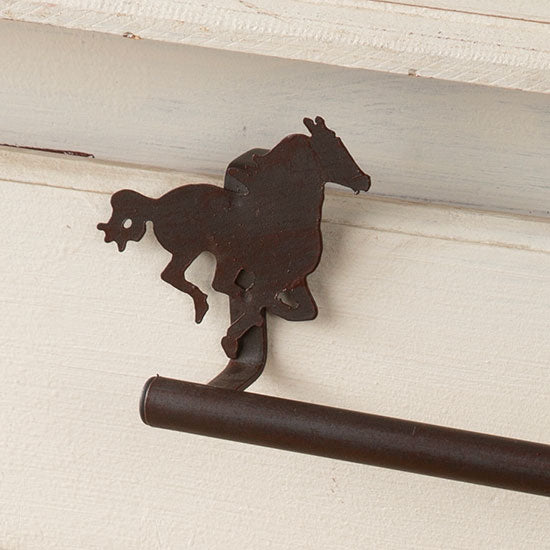 Deleon Running Horse Over-the-Door Metal Towel Bar