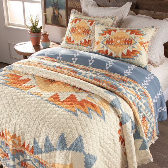 Greenland Home Fashions Southwest Horizon Ruffle Quilt