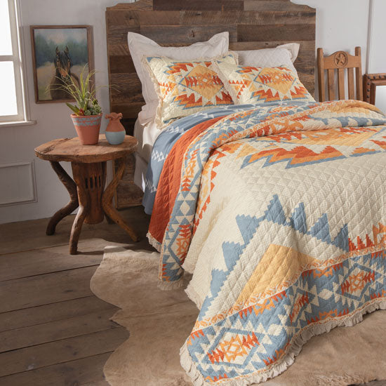 Greenland Home Fashions Southwest Horizon Ruffle Quilt