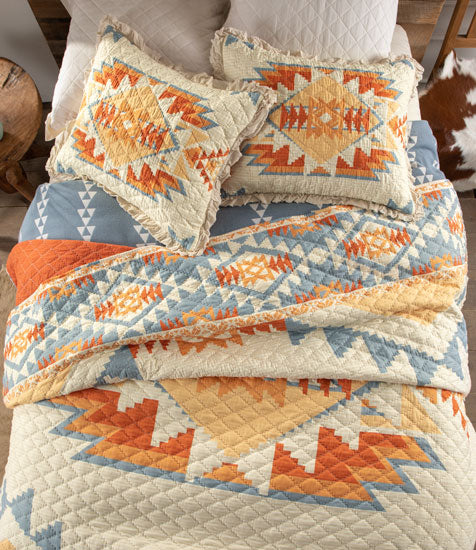 Greenland Home Fashions Southwest Horizon Ruffle Quilt