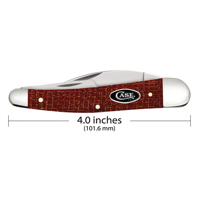 Case Knives Smooth Dark Red Burlap Micarta CS Seahorse Whittler Knife