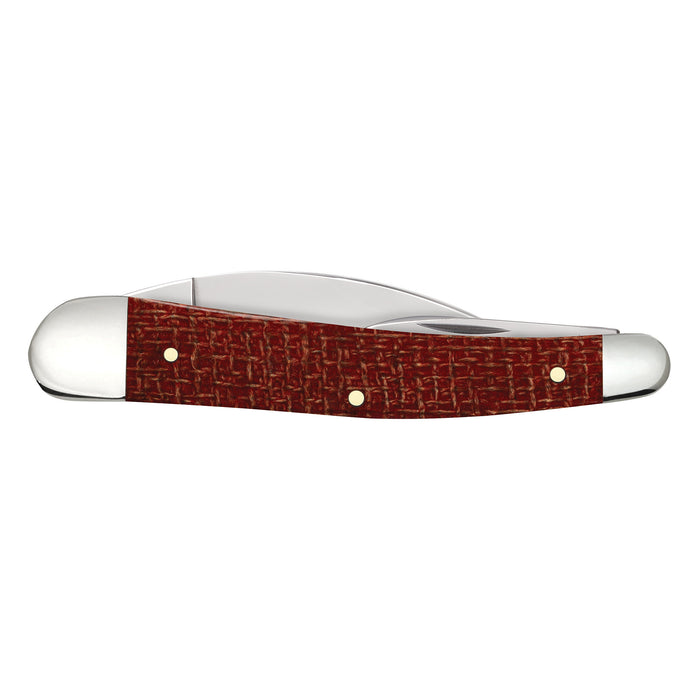 Case Knives Smooth Dark Red Burlap Micarta CS Seahorse Whittler Knife
