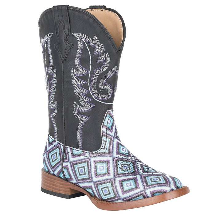 Little Kids Glitter Diamonds Cowgirl Boots