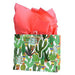 Cactus Gift Bag with Coral Tissue Paper