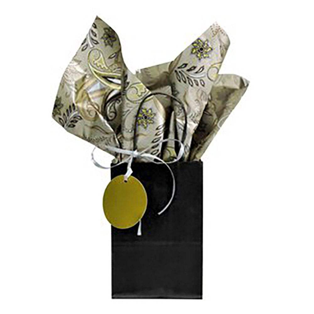 The Sample House Black Gift Bag with Paisley Tissue Paper — NRS