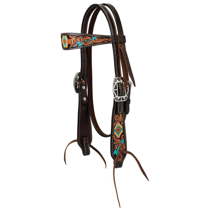 Pony Turquoise Cross Navajo Arrow Headstall