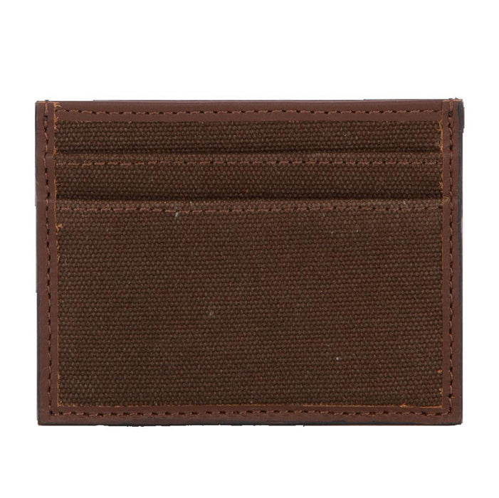 Men's Chocolate Canvas Card Wallet