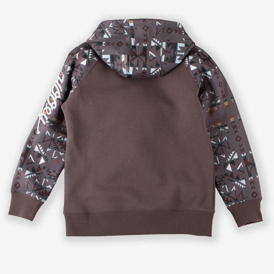 Hooey Girls' Brown Aztec Hoodie