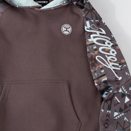 Hooey Girls' Brown Aztec Hoodie