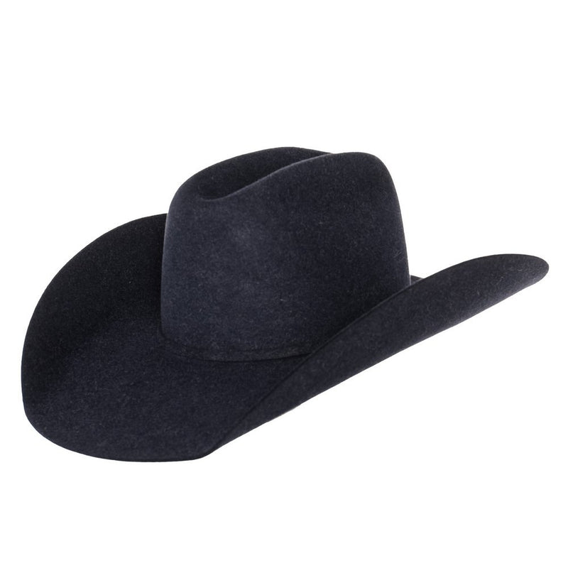 7X Denim 4 1/2" Brim Open Crown Self Band Felt Cowboy Hat