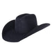 7X Denim 4 1/2" Brim Open Crown Self Band Felt Cowboy Hat