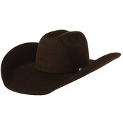 7X Chocolate 5" Brim Open Crown Self Band Felt Hat