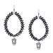 J Faux Navajo Pearl Teardrop Earrings with Thunderbird
