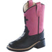 Toddler Old West Black and Hot Pink Cross Cowgirl Boot