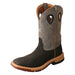 Men's Rubberized Brown 12" Grey CellStretch Soft Toe Work Boots