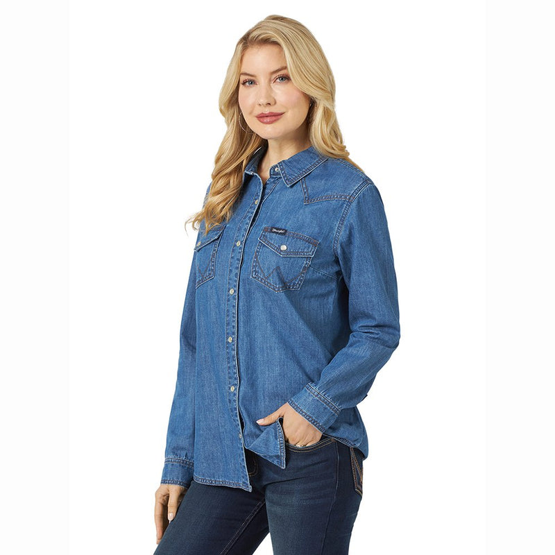 Women's Denim Snap Shirt