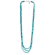 Long Three-Strand Turquoise Necklace