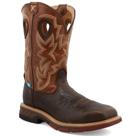 Twisted X Men's Smokey Chocolate 12in. Spice Top Alloy Toe Work Boot