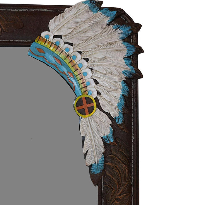 Deleon Rustic Southwestern Headdress Mirror 20x20