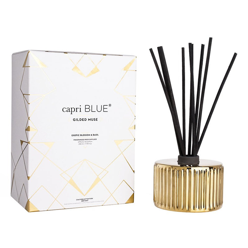 Exotic Blossom and Basil Gilded Reed Diffuser