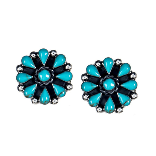 Turquoise Cluster Earrings