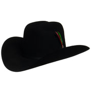 6X Precreased Rancher Black 4" Brim Black Felt Cowboy Hat