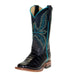 Kids Black Caiman Print Cowgirl Boots