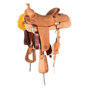 Natural Full Rough Out Team Roper Saddle