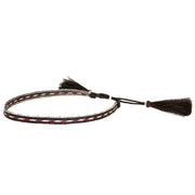 5 Strand 2 Tassel Red/White Hat Band