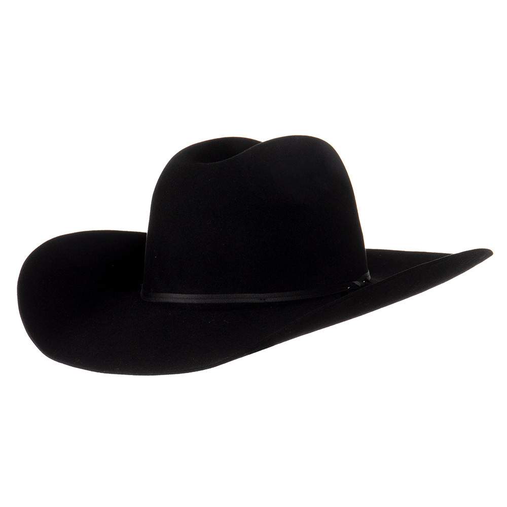 Ariat Black 6X 4 1/4in. Brim Cattleman's Precreased Felt Cowboy Hat A7