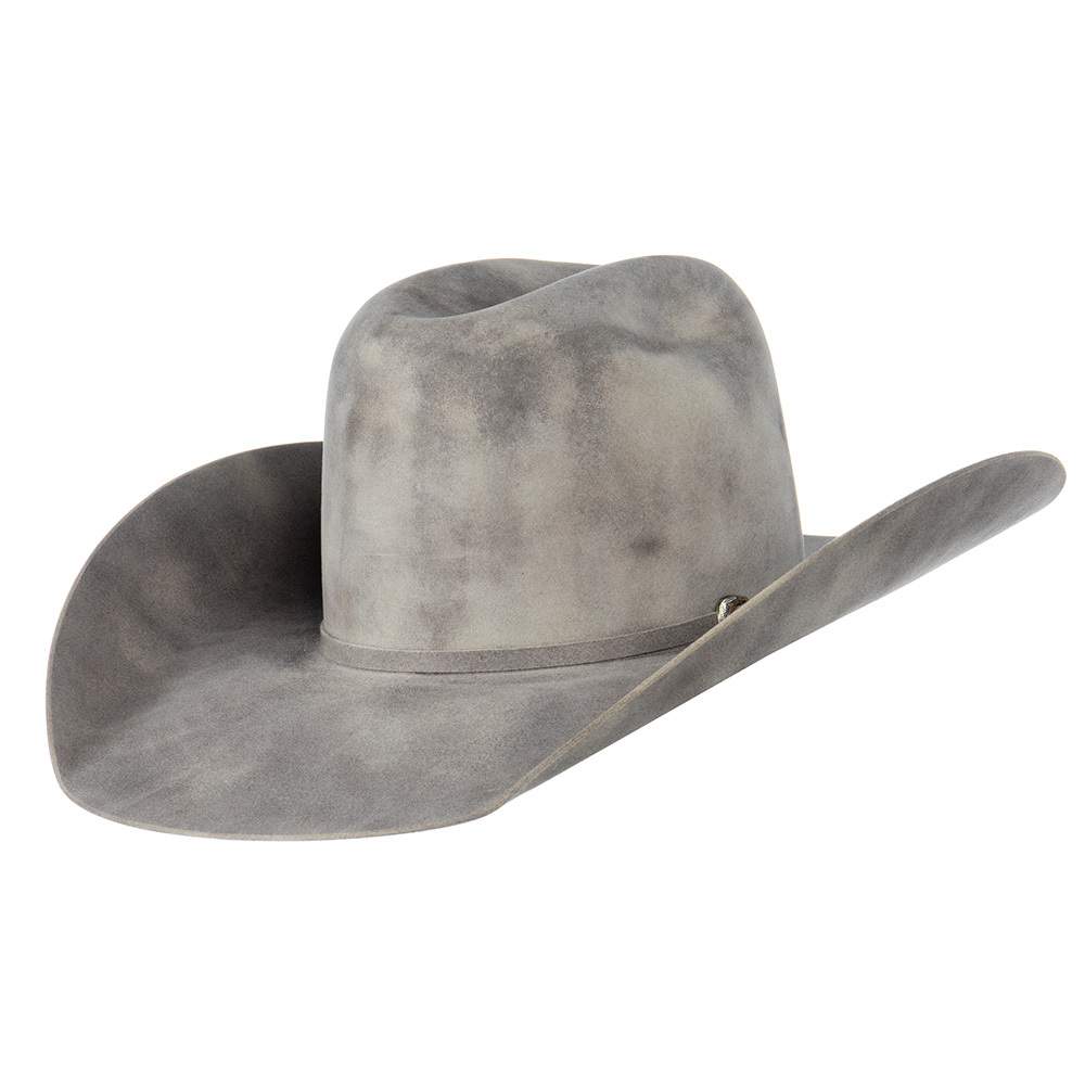 NEW JW BENNETT unisex western 50x teardrop flat brim hat in charcoal grey Western – JW Bennett main image 4