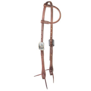 NRS Tack Oiled 3/4 Inch Single Ear Headstall with Four Petal Hook Buckle