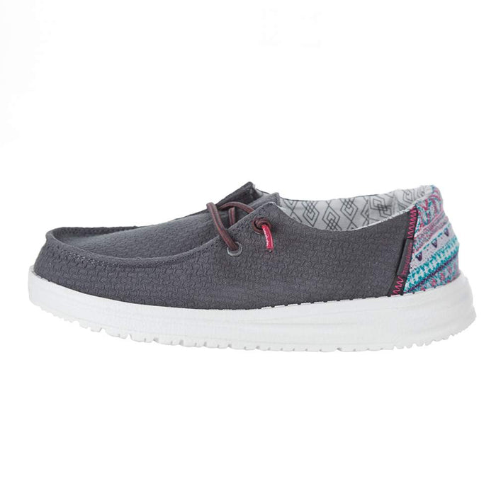 Heydude Youth Hey Dude Wendy Aztec Grey Casual Shoes
