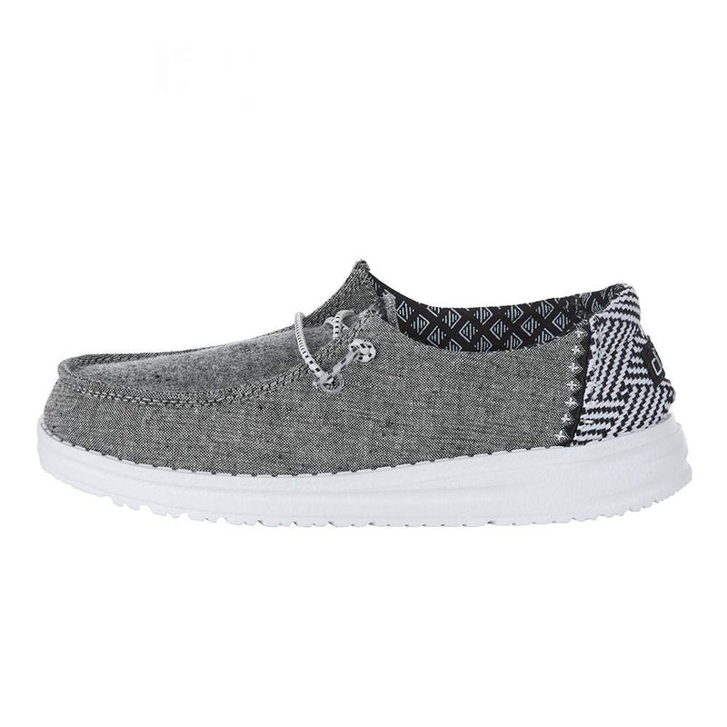 Hey Dude Youth Wendy Chambray Onyx Casual Shoes