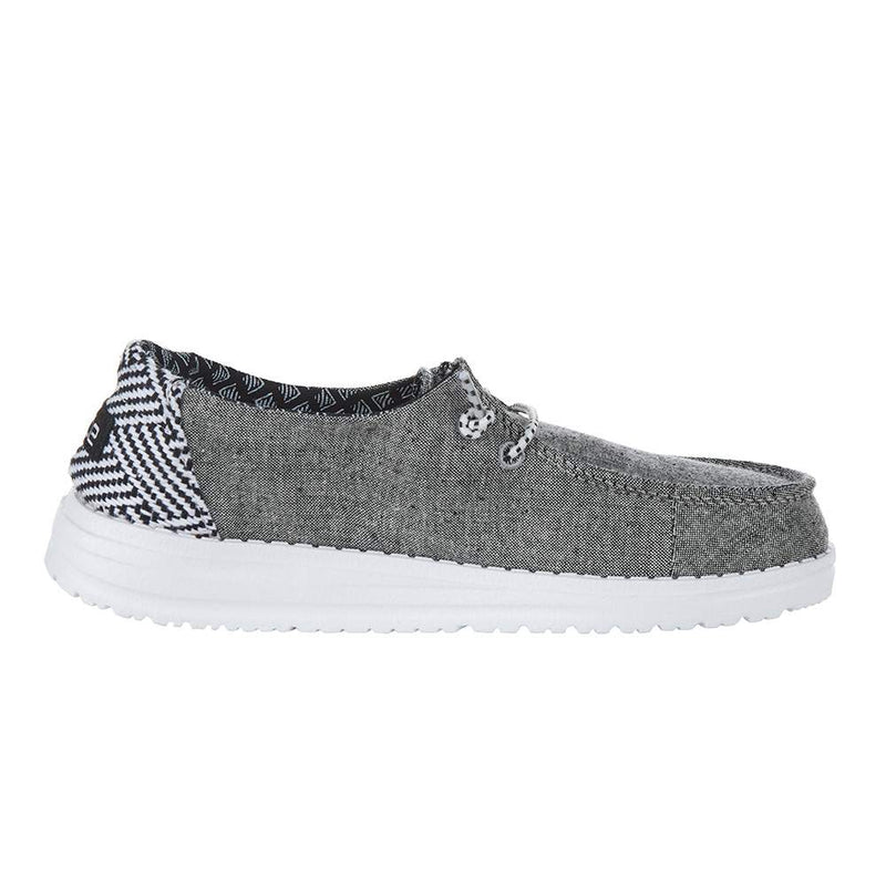 Hey Dude Youth Wendy Chambray Onyx Casual Shoes