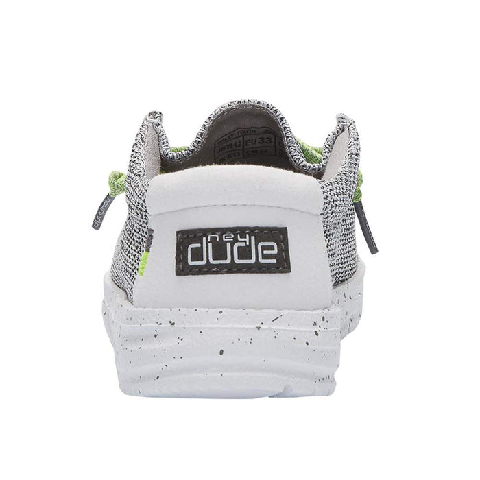 Heydude Youth Hey Dude Stone White Wally Stretch Casual Shoes