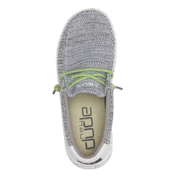 Heydude Youth Hey Dude Stone White Wally Stretch Casual Shoes