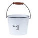 White Enamel Planter Bucket #1