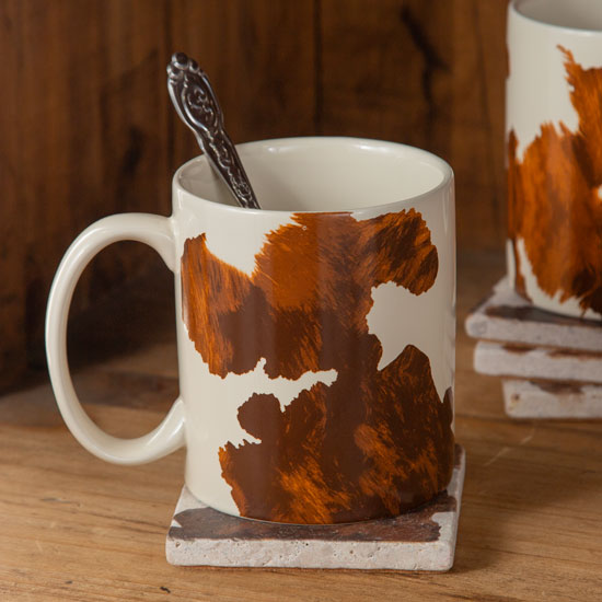 Hiend Accents Elsa Cowhide Mug
