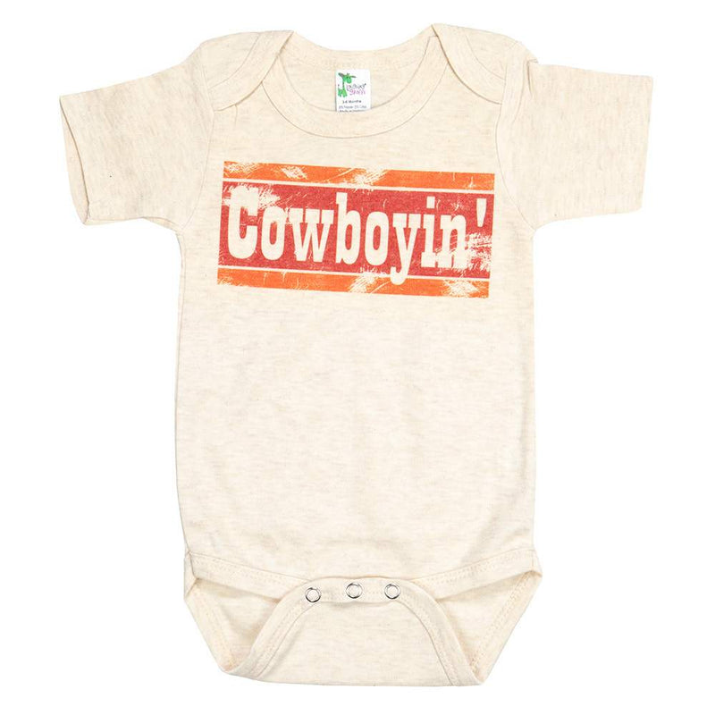 Cowboyin 70`s Style White Onesie