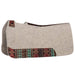 5 The Barrel Racer 3/4 Natural Felt Saddle Pad with Navajo Wear Leathers