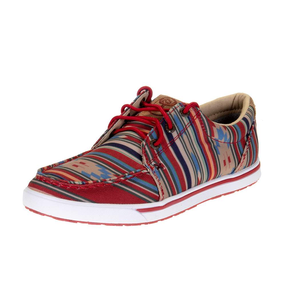 Twisted X Women's Hooey Loper Moc Toe Shoes - Fiesta Aztec Pattern Size 6