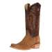 R Mens Tan Roughout 13in Arizona Tan Cowhide Top Cutter Toe Cowboy Boots