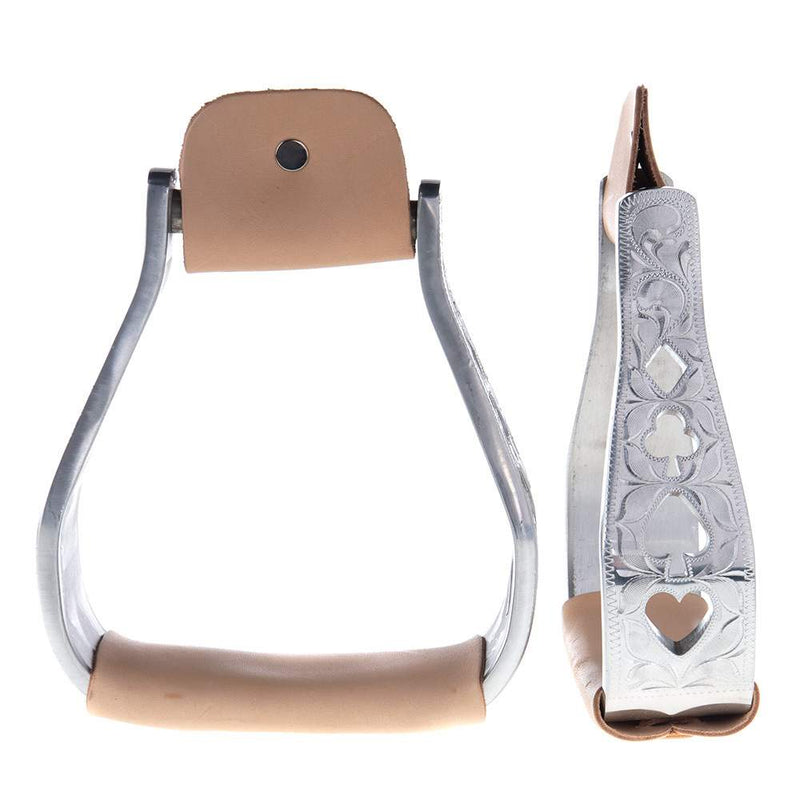 2in Card Suit Cut-Out Aluminum Stirrups