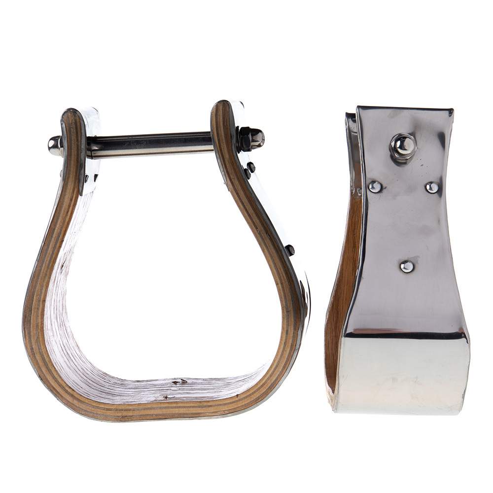3 étriers Bell En Nickel – Doublés Cuir – Marque JT Silversmiths