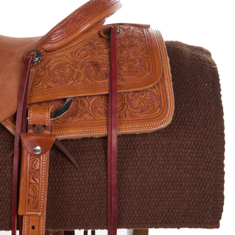 Mayatex 1314-24 San Juan Solid Chocolate Brown 36x34 New Zealand Wool Saddle Blanket