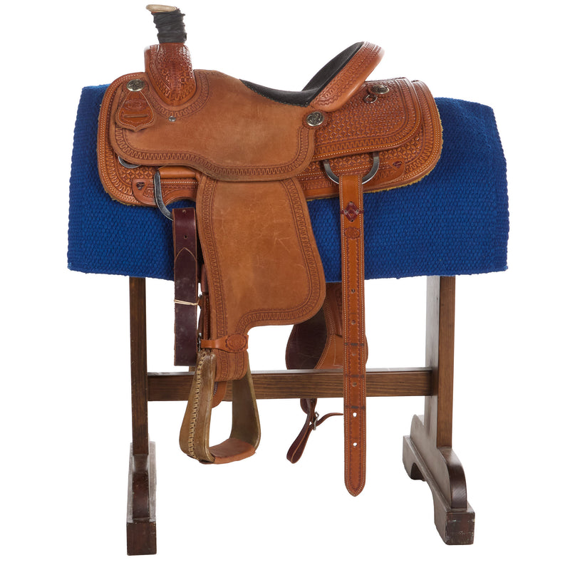 Mayatex 1314-31 San Juan Solid Royal Blue 36x34 New Zealand Wool Saddle Blanket