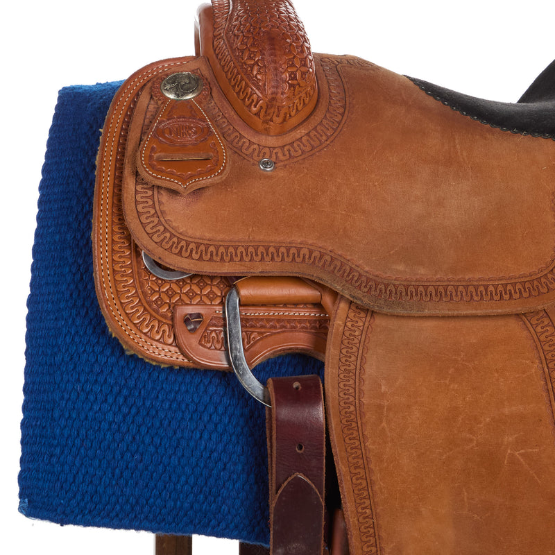 Mayatex 1314-31 San Juan Solid Royal Blue 36x34 New Zealand Wool Saddle Blanket