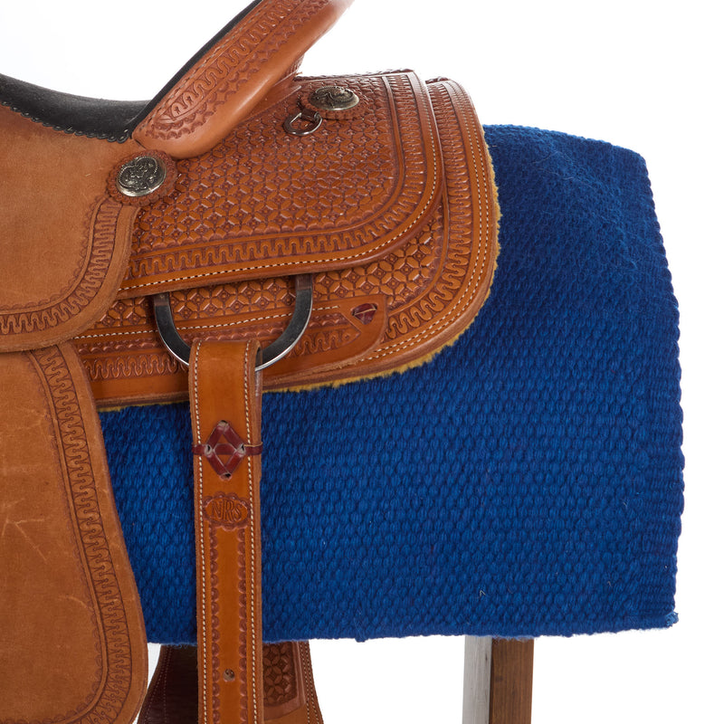 Mayatex 1314-31 San Juan Solid Royal Blue 36x34 New Zealand Wool Saddle Blanket